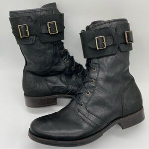 UGG Maaverick Lodge Women’s Black Lace Up w/ Buckles Combat Boots Size 9.5